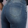 01 calca feminina skinny plus size denim escuro