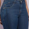02 calca feminina skinny c listra lateral plus size denim escuro