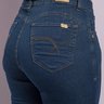 04 calca feminina skinny c listra lateral plus size denim escuro