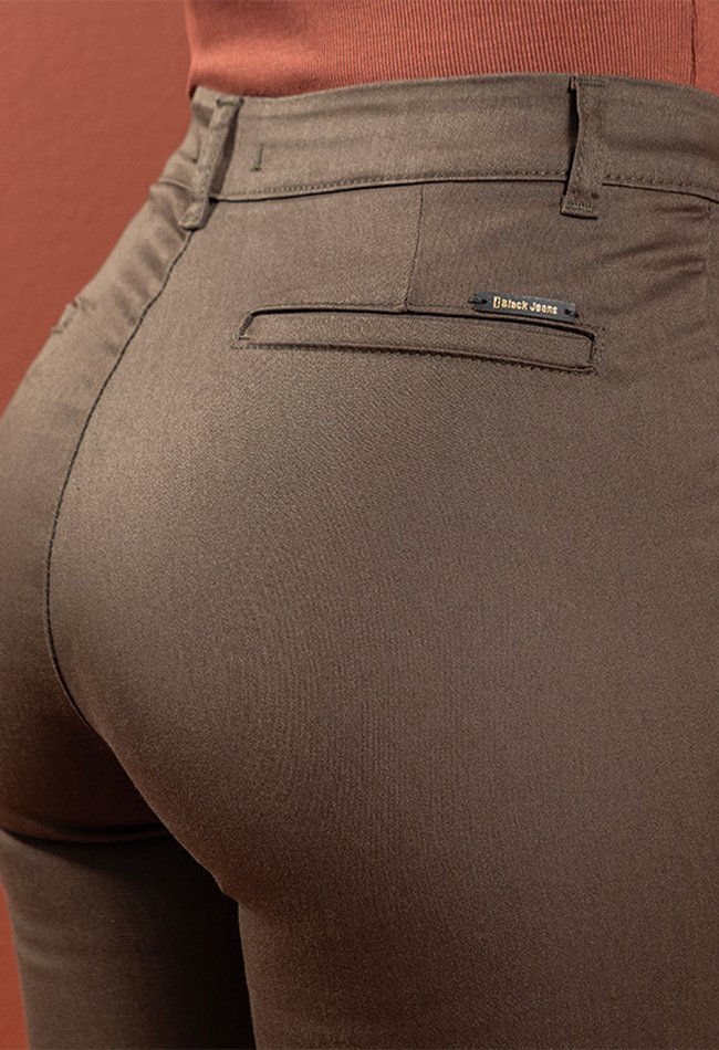 04 calca feminina alfaiataria colors verde militar