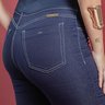 05 calca feminina cigarrete gestante denim escuro