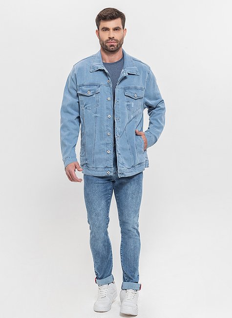 04 jaqueta masculina denim claro