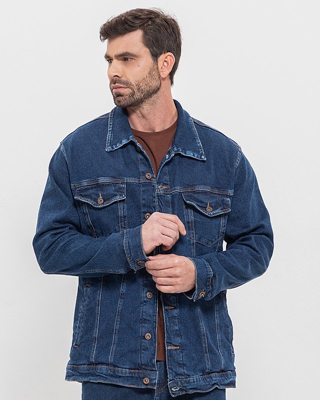 Jaqueta Masculina Jeans Azul Escuro Wrangler 36836 Rodeo West