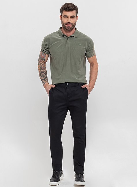 08 calca masculina sport fino bolso faca frontal e bolso traseiro embutido preta