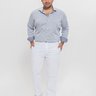 05 calca masculina sport fino plus size branco