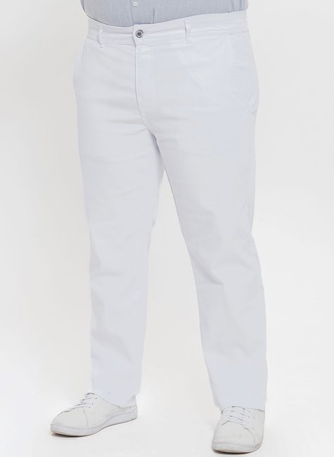 06 calca masculina sport fino plus size branco