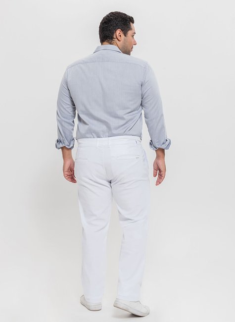 07 calca masculina sport fino plus size branco
