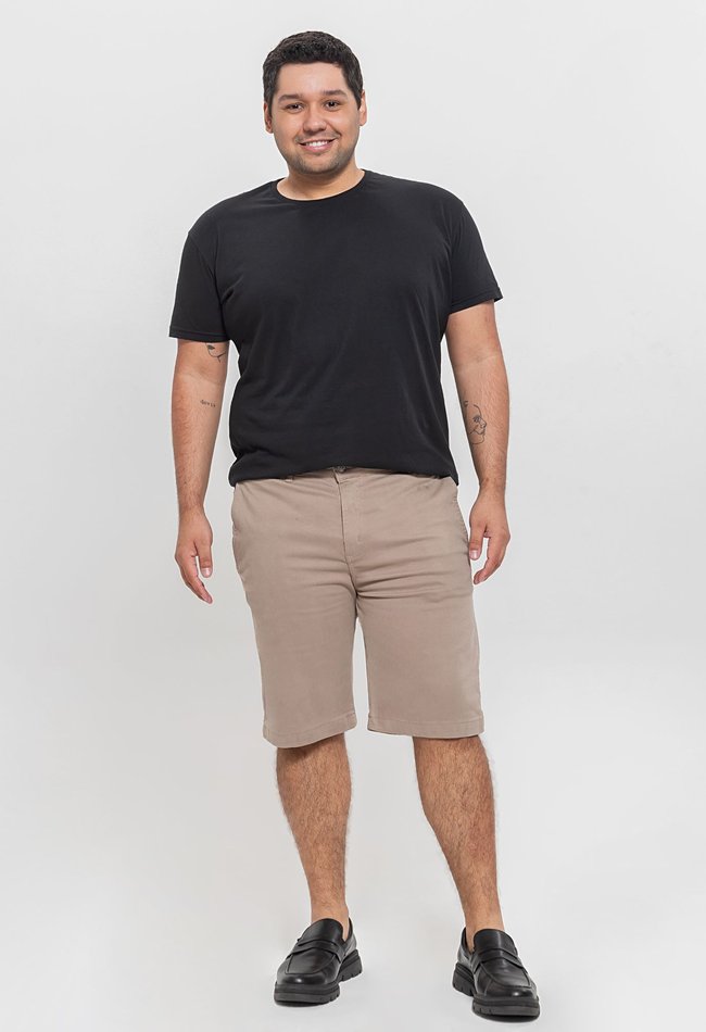 08 bermuda masculina sport fino bege