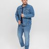 01 jaqueta masculina plus size denim claro