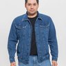 02 jaqueta masculina plus size denim escuro