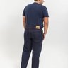07 calca masculina reta plus size denim escuro