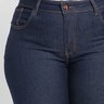 04 calca feminina reta plus size denim escuro