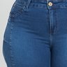 04 shorts feminino plus size meia coxa denim escuro
