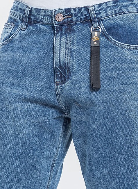 05 calca masculina baggy denim medio