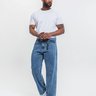 07 calca masculina baggy denim medio
