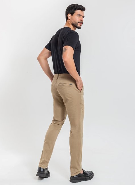 02 calca masculina sport fino caqui