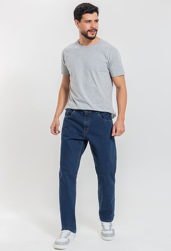 05 calca masclina reta denim escuro