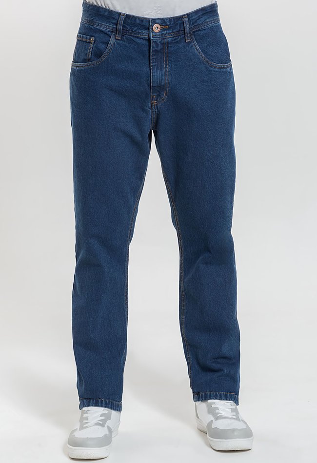 06 calca masclina reta denim escuro