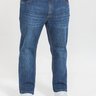 01 calca reta masculina plus size denim escuro