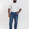 08 calca reta masculina plus size denim escuro