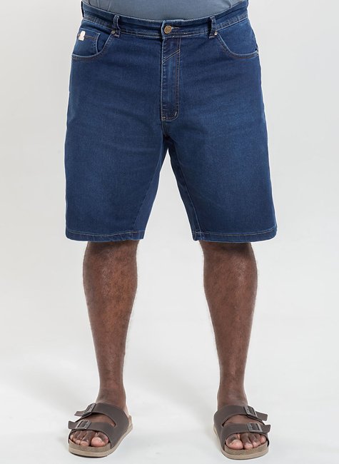 02 bermuda masculina plus size denim escuro
