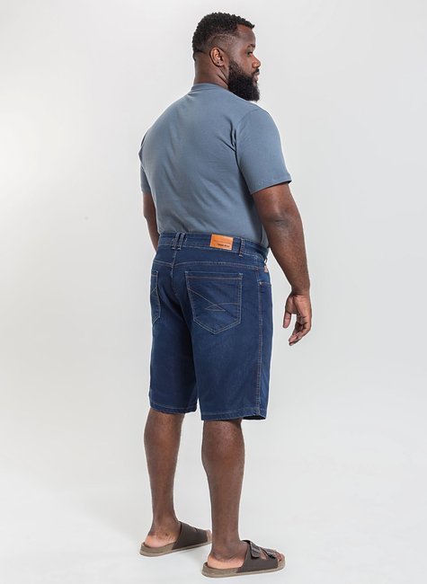 03 bermuda masculina plus size denim escuro