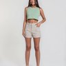 01 shorts feminino curto areia